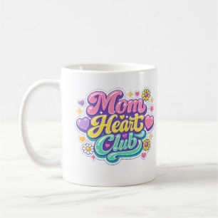 Mamma Heart Club Retro Groovy Blommig Kaffemugg