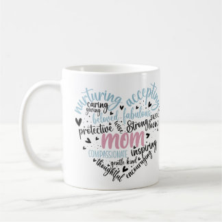 Mamma Heart Loving Caring Sweet Gentle Kaffemugg