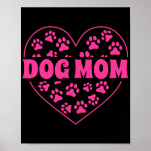 Mamma Heart Mors dag Golden Retriever Hund Mamma P Poster