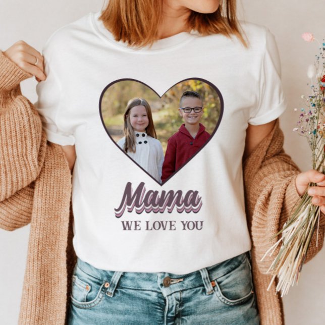 Mamma Heart Photo Gift från Kids T Shirt (Skapare uppladdad)