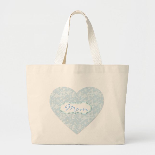 Mamma Heart Tote Bag Jumbo Tygkasse (Framsidan)