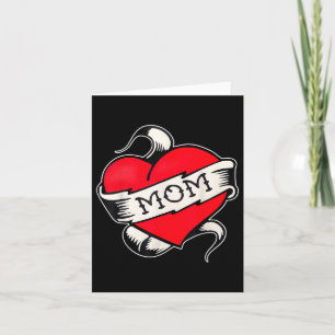 Mamma Heart Traditional Old school Tattoo Flash Kort