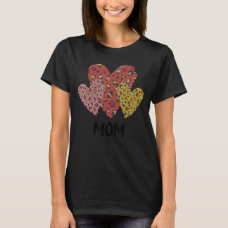 Mamma Hearts Leopard Play Vlentines Day Boys Girls T Shirt