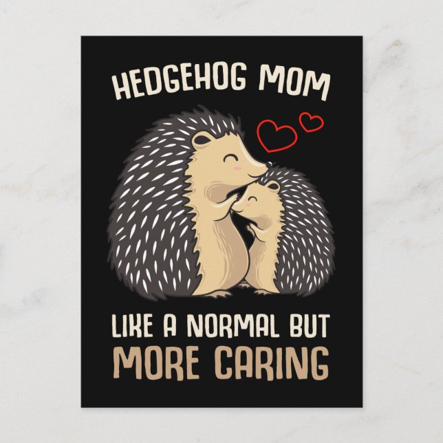 Mamma Hedgehog Älskare Ddotterson Vykort (Framsida)