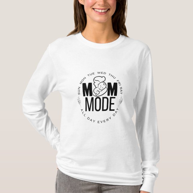 MAMMA: Hela dagen, varje dag - Mor Kärlek T Shirt (Framsida)