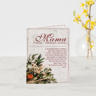 Mamma - helt enkelt oersättlig - Bouquet Kort