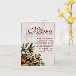 Mamma - helt enkelt oersättlig - Bouquet Kort
