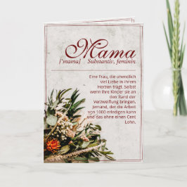Mamma - helt oersättlig - bukett kort