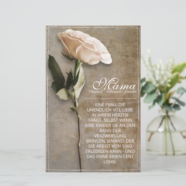 Mamma - helt oersättlig - vintage (Stående Fram)