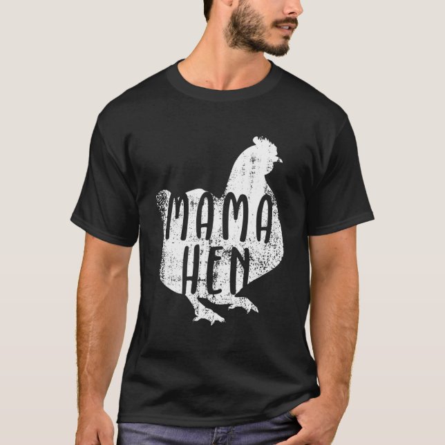 Mamma Hen Chicken Théuppe Gift Chicken Owners Gift T Shirt (Framsida)