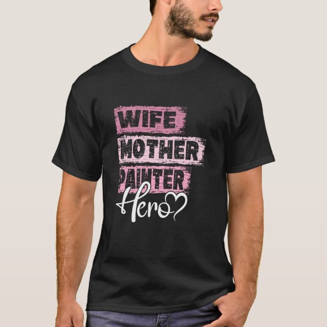 Mamma hjälte mor Painter T Shirt (Framsida)