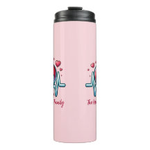 Mamma hjärtslag i familjen med rött hjärta