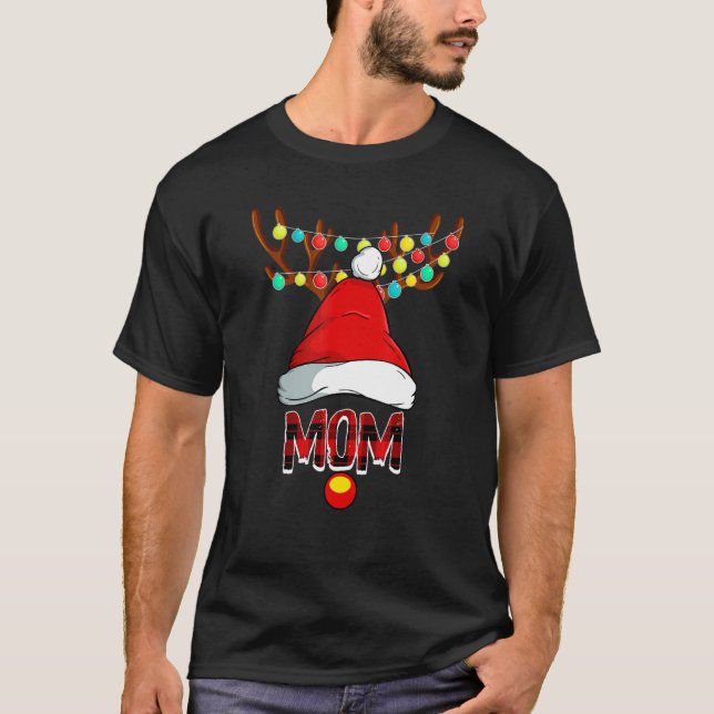 Mamma Hjort matchande familjejuldräkt Reindee T Shirt (Framsida)