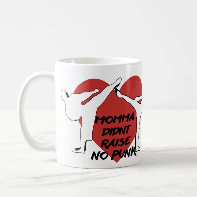 Mamma höjde inte punk kaffemugg (Vänster)