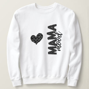 Mamma Humör Svarta och Vita Hjärtan Kladdekonst Bo T Shirt