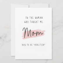 Mamma Humous Jokes Quote Funny Mors dag Card