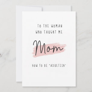 Mamma Humous Jokes Quote Funny Mors dag Card Inbjudningar