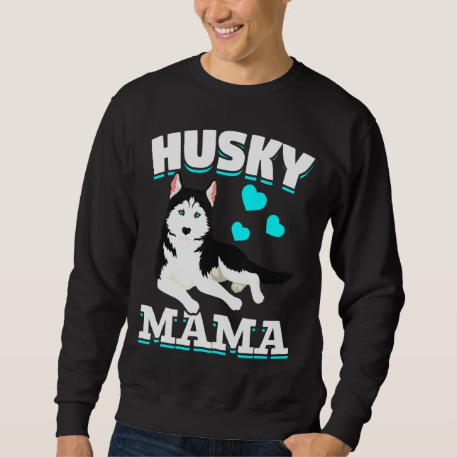 Mamma Hund Husky Lång Ärmad Tröja (Framsida)