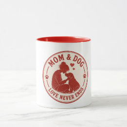 Mamma & Hund Kärlek Slutar Aldrig Mugg