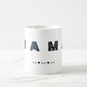 Mamma Hund kattklösa anpassade namn Kaffemugg