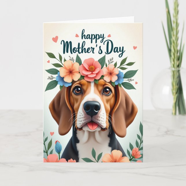 Mamma Hunden Morsdagskort Kort (Framsida)