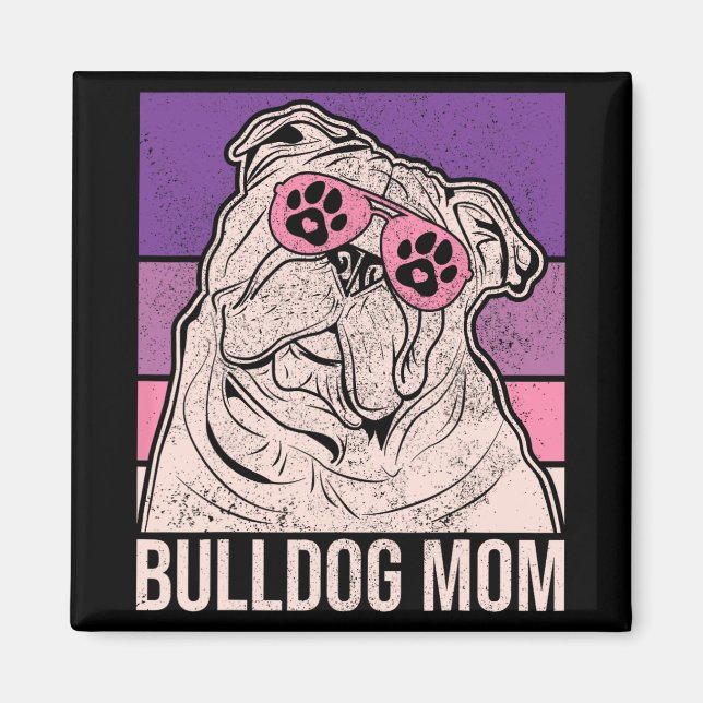 Mamma husdjursägare Djurälskare Outfit Engelsk Bul Magnet (Framsidan)