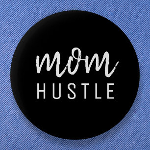 Mamma Hustle Modern Script Black Mors dag Knapp