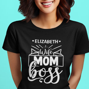 Mamma hustru chef eget namn T-Shirt