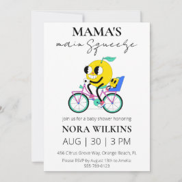 Mamma huvudsakliga rapning av citrusbabydusch inbjudningar