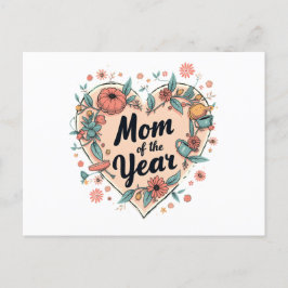 Mamma i årets Blommigt Heart Design Helg Vykort
