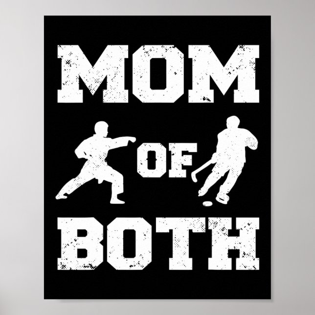 Mamma i båda ädla Hockey Karate Mamma Poster (Framsidan)