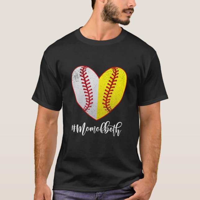 Mamma i båda Softball T Shirt (Framsida)