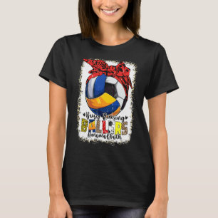 Mamma i båda Volleyball-fotbollsmatcher - uppblåsa T Shirt
