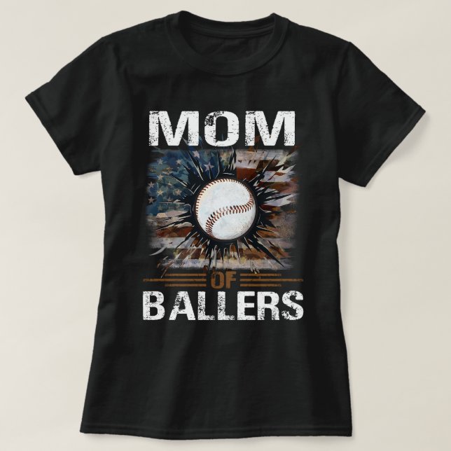 MAMMA i Ballers Baseball T Shirt (Design framsida)