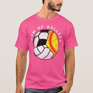 Mamma i Ballers Funny Softball Volleyball Soccer M T Shirt