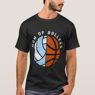 Mamma i Ballers Funny Volleyball Basketball Mamma T Shirt