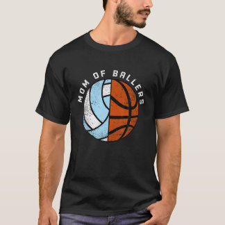 Mamma i Ballers Funny Volleyball Basketball Mamma T Shirt