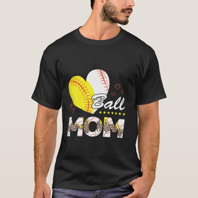 Mamma i Baskbollsdagen Mor för Fam T Shirt (Framsida)