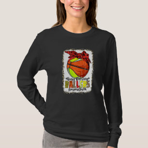 Mamma i Basketball tennis Busy Raising Ballers T Shirt