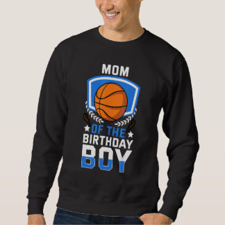Mamma i Birthday Boy Basketball Family Celebrat Lång Ärmad Tröja