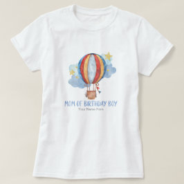 Mamma i Birthday Boy Blue Red Luftballong Stars T Shirt