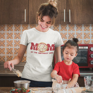 Mamma i Birthday Boy eller Girl Pizza Födelsedagsf T Shirt