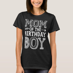Mamma i Birthday Boy Funny Mor Mamma-familjen M T Shirt