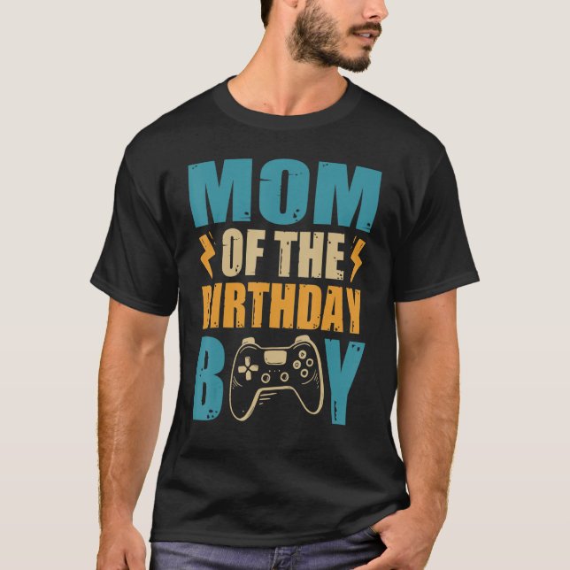 Mamma i Birthday Boy Gamepad Matching Family Pa T Shirt (Framsida)