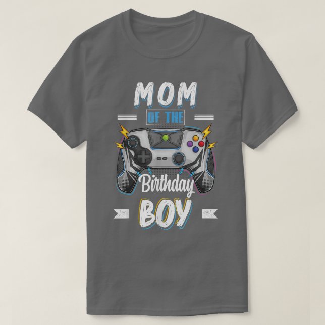 Mamma i Birthday Boy Matching Family Video Game T Shirt (Design framsida)