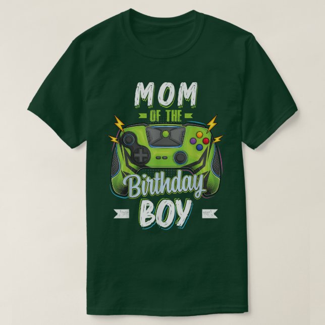 Mamma i Birthday Boy Matching Family Video Game T Shirt (Design framsida)