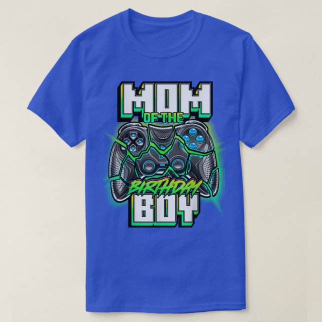 Mamma i Birthday Boy Matching Family Video-spelet T Shirt (Design framsida)