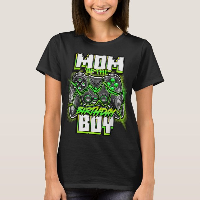 Mamma i Birthday Boy Matching Family Video-spelet T Shirt (Framsida)