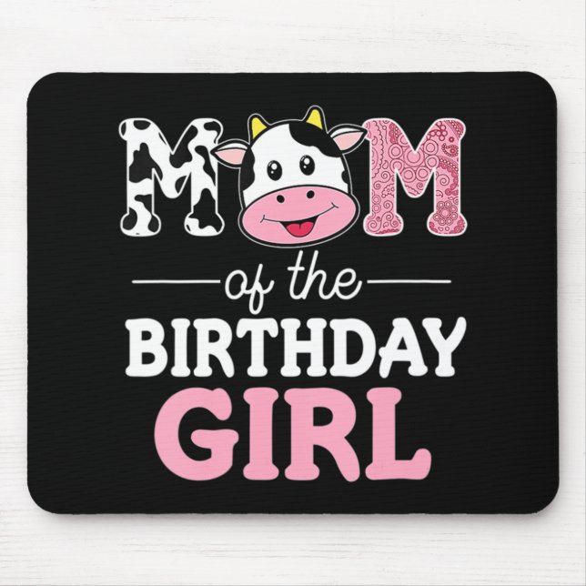 Mamma i Birthday Girl Farm Cow Mamma 1:a Mamman Musmatta (Framsidan)