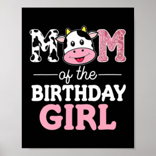 Mamma i Birthday Girl Farm Cow Mamma 1:a Mamman Poster